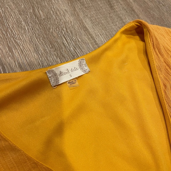 Altar’d State Yellow Bell Sleeve Romper - Picture 2 of 2